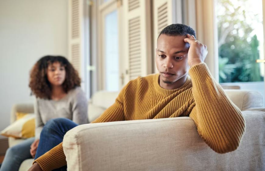 A woman being direct and compassionate as she breaks up with her man