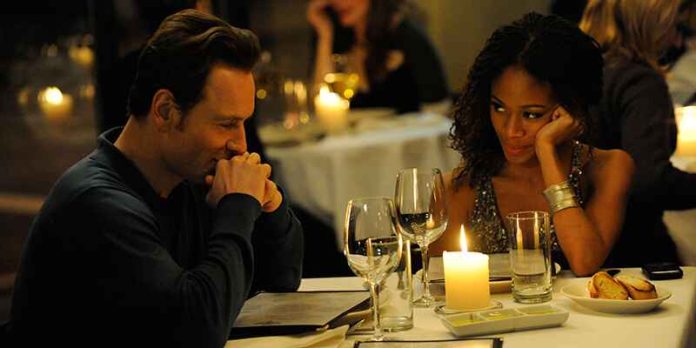 first-date- A couple out on a date in modern times