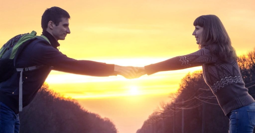 A couple trying to maintain a connection in a long distance relationship