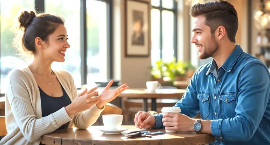 finding excuses for conversation is one of the subtle signs he's interested in you