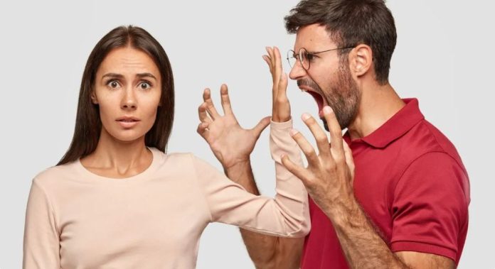 toxic relationship an illustration of a couple in a toxic relationship