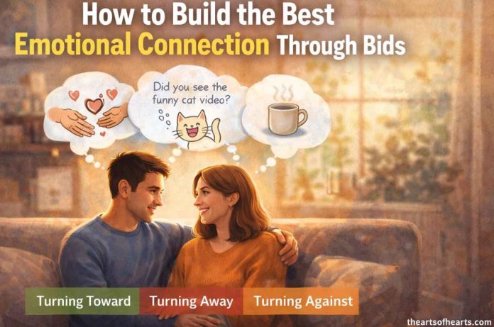 an illustration showing how to build emotional connection using bids
