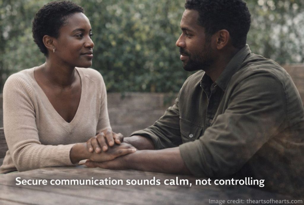 calm and clear communication helps clear jealous and insecure feelings