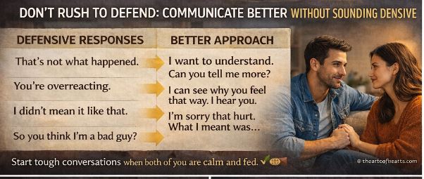 communicate better without being defensive