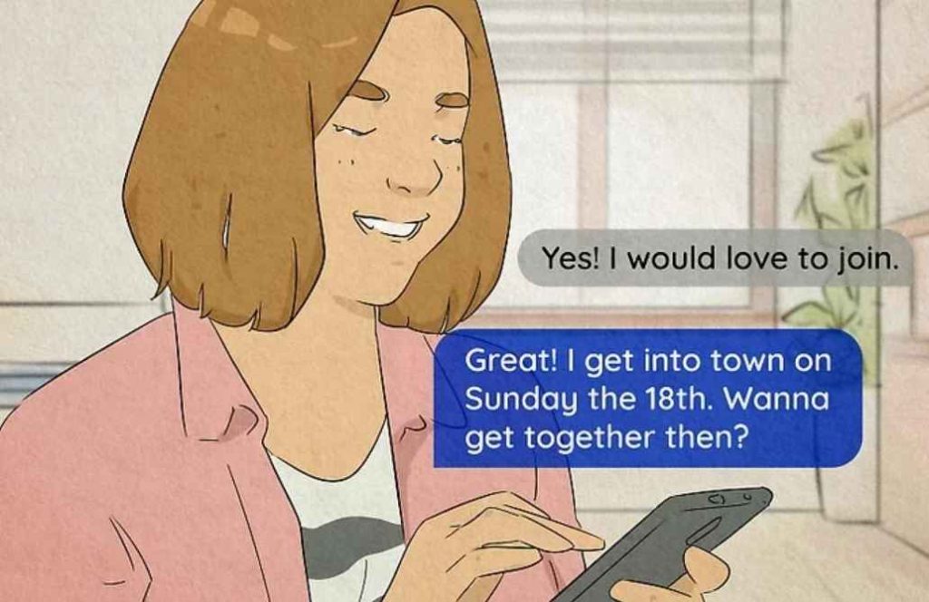 To go from texting to a date you need to be brave and straight to the point