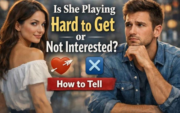 hard to get or not interested cover (1) Is she playing hard to get or she's not interested