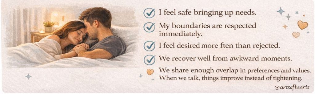  A checklist to determine if you are sexually compatible with your partner