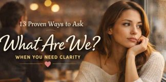 13 Proven Ways to Ask “What Are We” When You Need Clarity image showing woman contemplating how to ask what are we