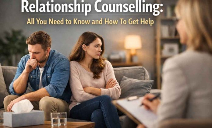 a couple seeing a therapist for relationship counselling