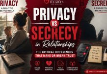 The Important Differences Between Privacy and Secrecy in Relationships an image showing the difference between privacy and secrecy in relationships